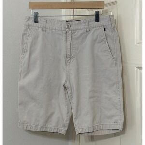 Billabong Mens sz 32 Chino‎ Shorts Stone Beige Cotton Surf Skate Coastal Summer